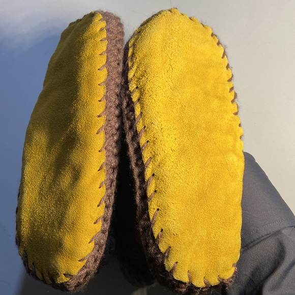 Handmade Knitted Slipper Socks with leather sole. NWOT - Picture 4 of 7